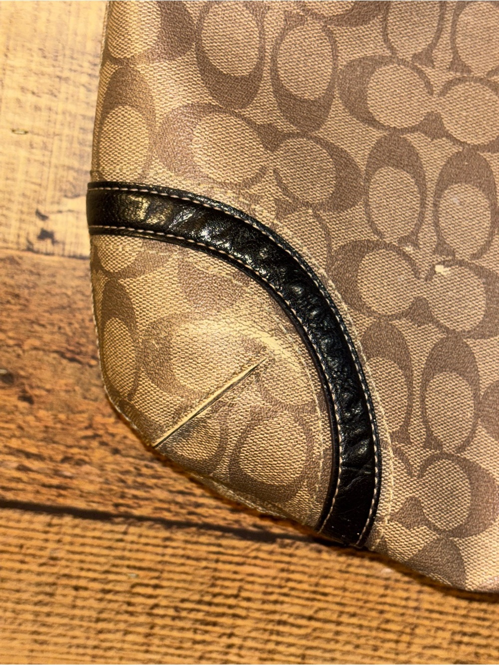 vintage Coach Peyton Signature Pocket Hobo / Shoulder Bag - Picture 7 of 13
